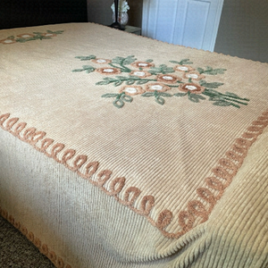 Queen Size Chenille Bedspread Made in Italy